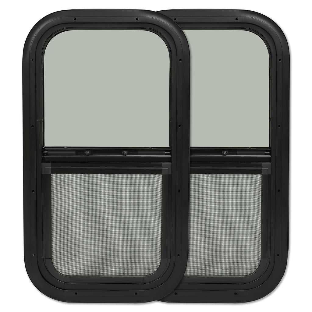 2 Pack Vertical Sliding RV Windows for Cargo Trailer (Fits Various Models)