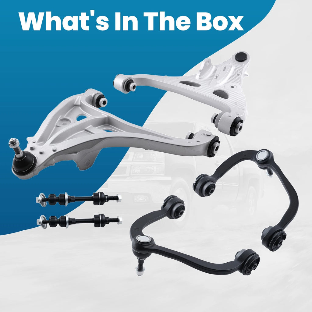 6pc Front Upper Lower Control Arm Sway Bar for Ford F-150 (2005–2008) ES3691 4WD