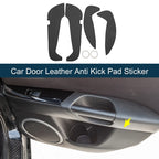 Car Door Leather Anti Kick Pad Sticker for Mercedes-Benz GLA (2015) - Black Set