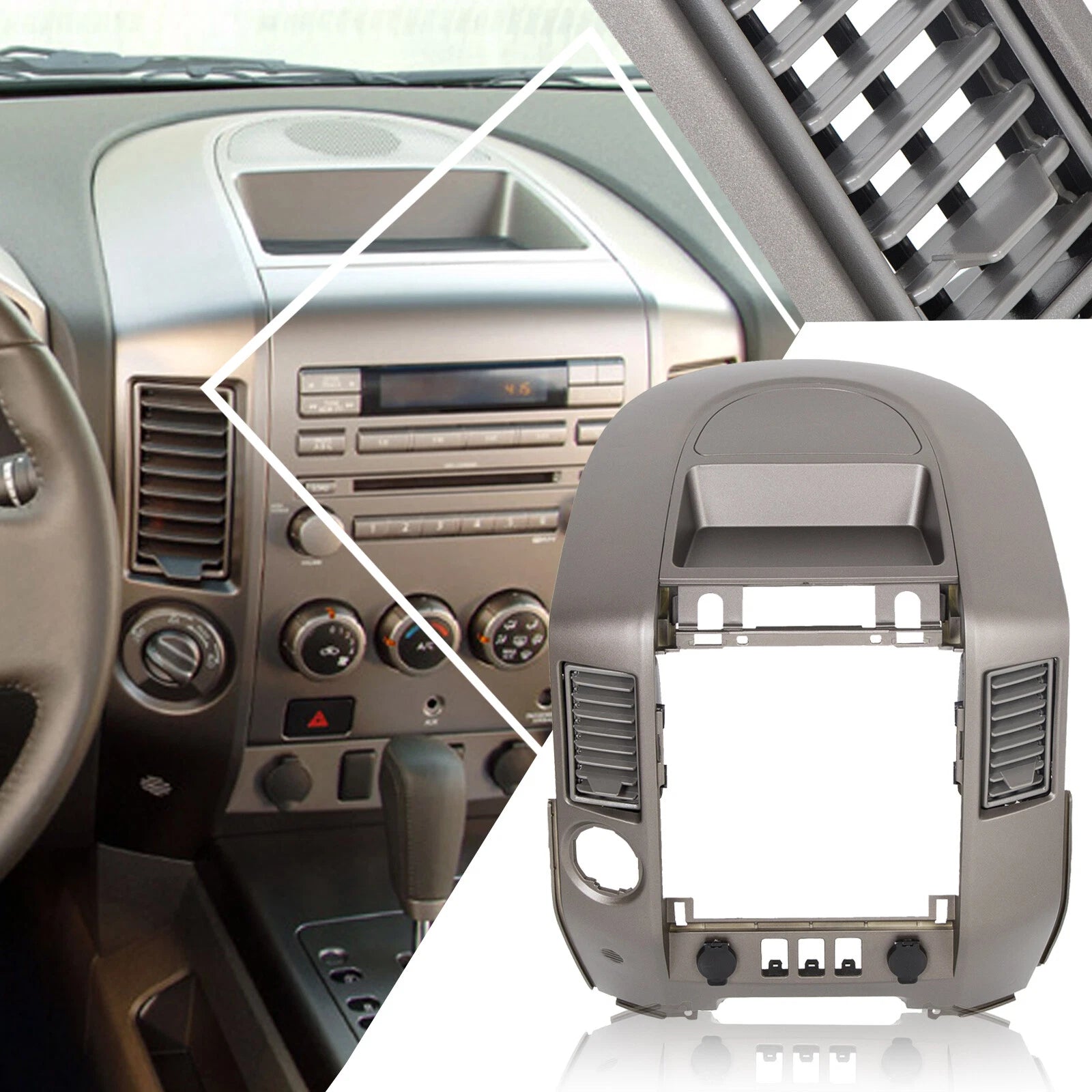 Instrument Panel Lid Dash Radio Bezel for Nissan Titan Armada (2004–2006)