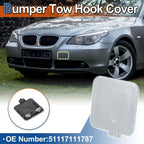 Tow Hook Cover for BMW 525i 530i Silver Tone