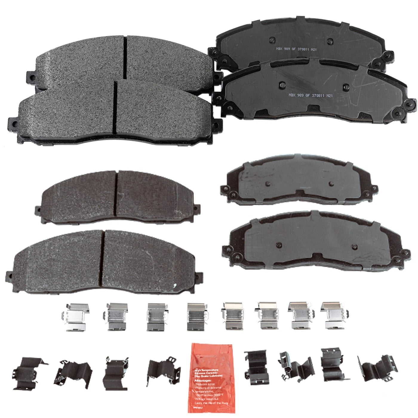 Set of 4 Brake Pads for Ford F250 F350 F450 Super Duty