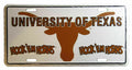University of Texas Hook 'Em Horns Aluminum License Plate 6"x12"