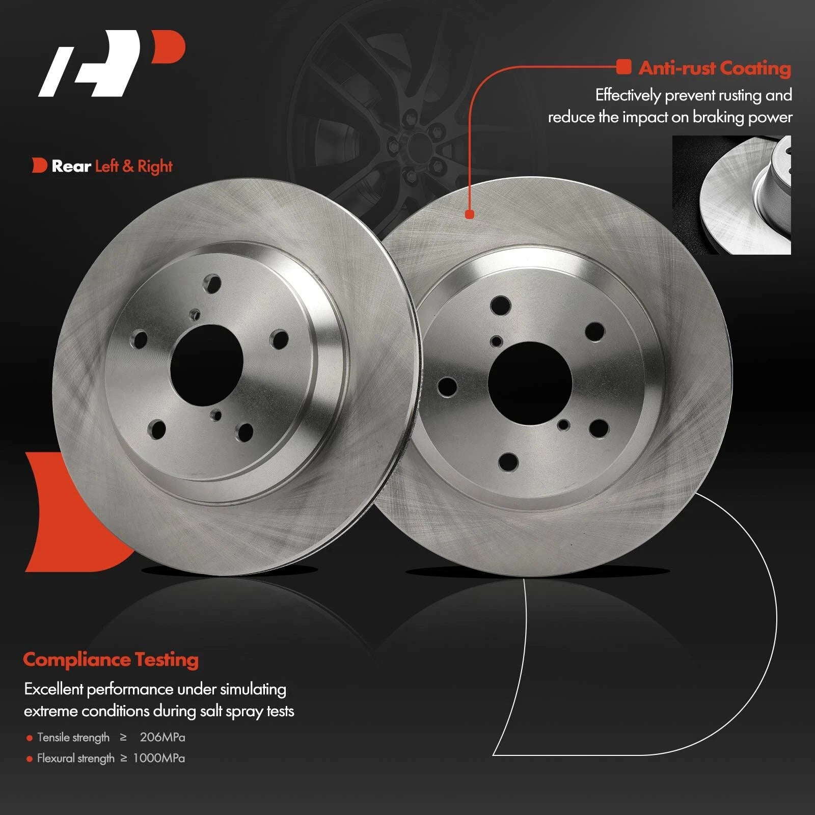 Rear Side Disc Brake Rotor for Subaru Forester (2019-2021)