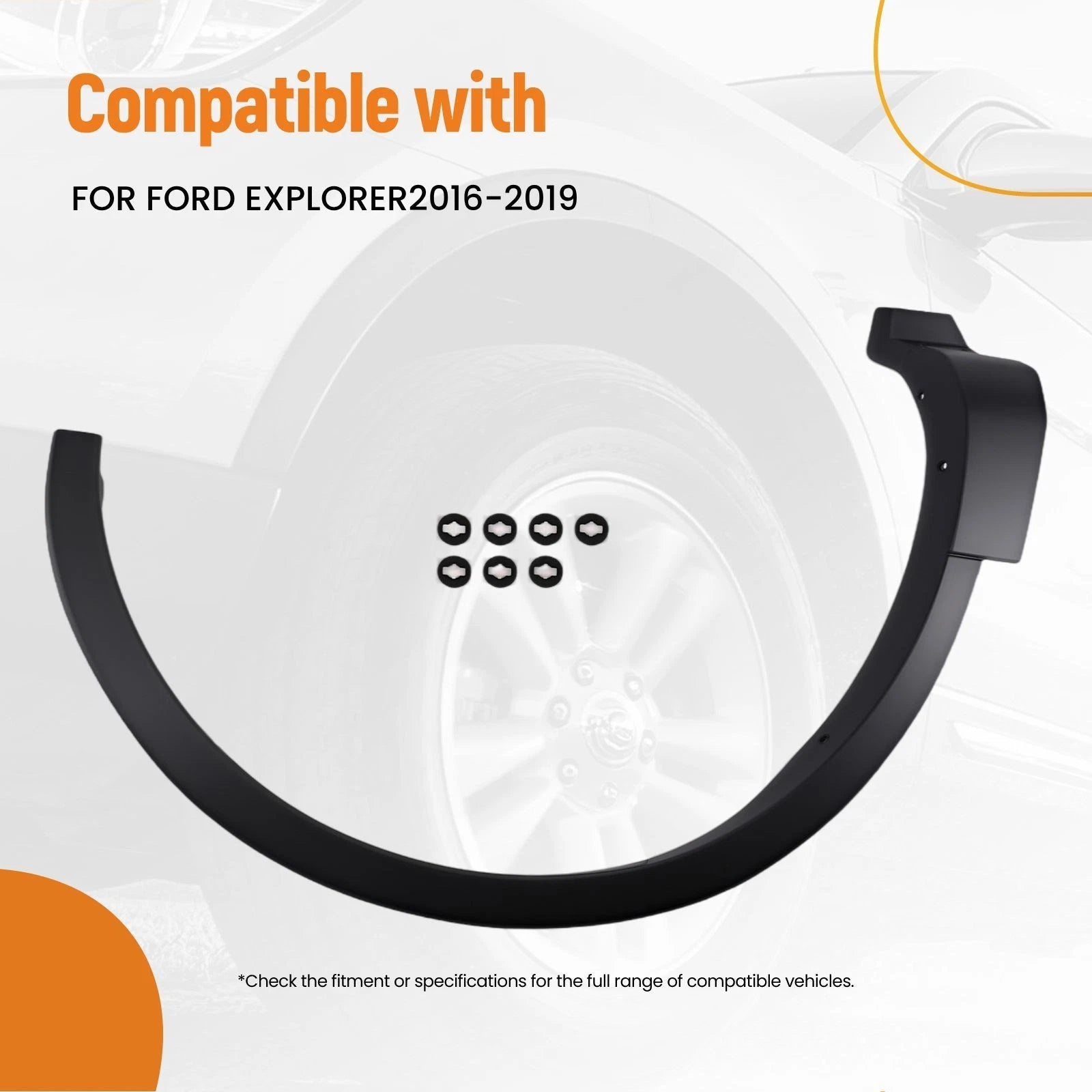 Fender Flare Trim RH for Ford Explorer (2016–2019) Black FB5Z16038AB FO1291130