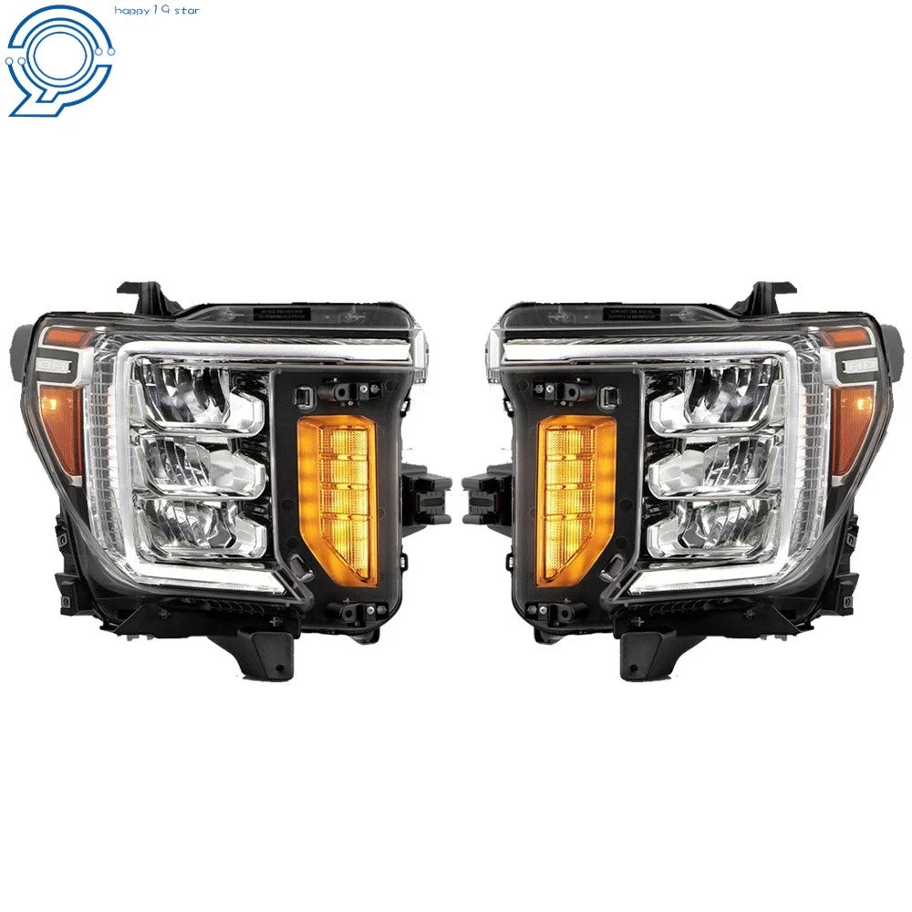 Full LED Headlight Set w/LED Signal for GMC Sierra 2500/3500 HD (2020–2023)