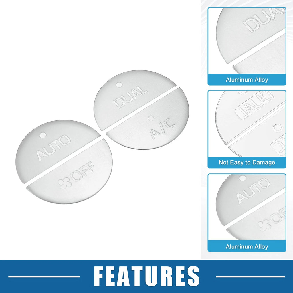 Set of 4 AC Switch Knob Cover Trim for Toyota RAV4 (2019–2022) Aluminum Silver