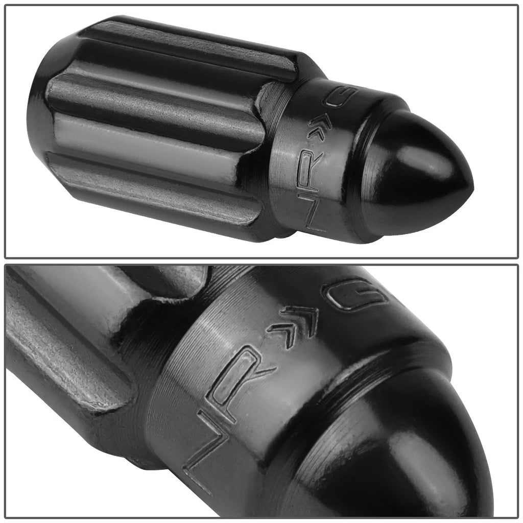 20Pcs Bullet Shaped End Lug Nut Set for NRG Innovations LN-LS500BK-21