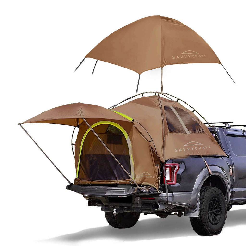 SavvyCraft Waterproof Pickup Truck Bed Tent for Full/Compact Trucks (Pro)