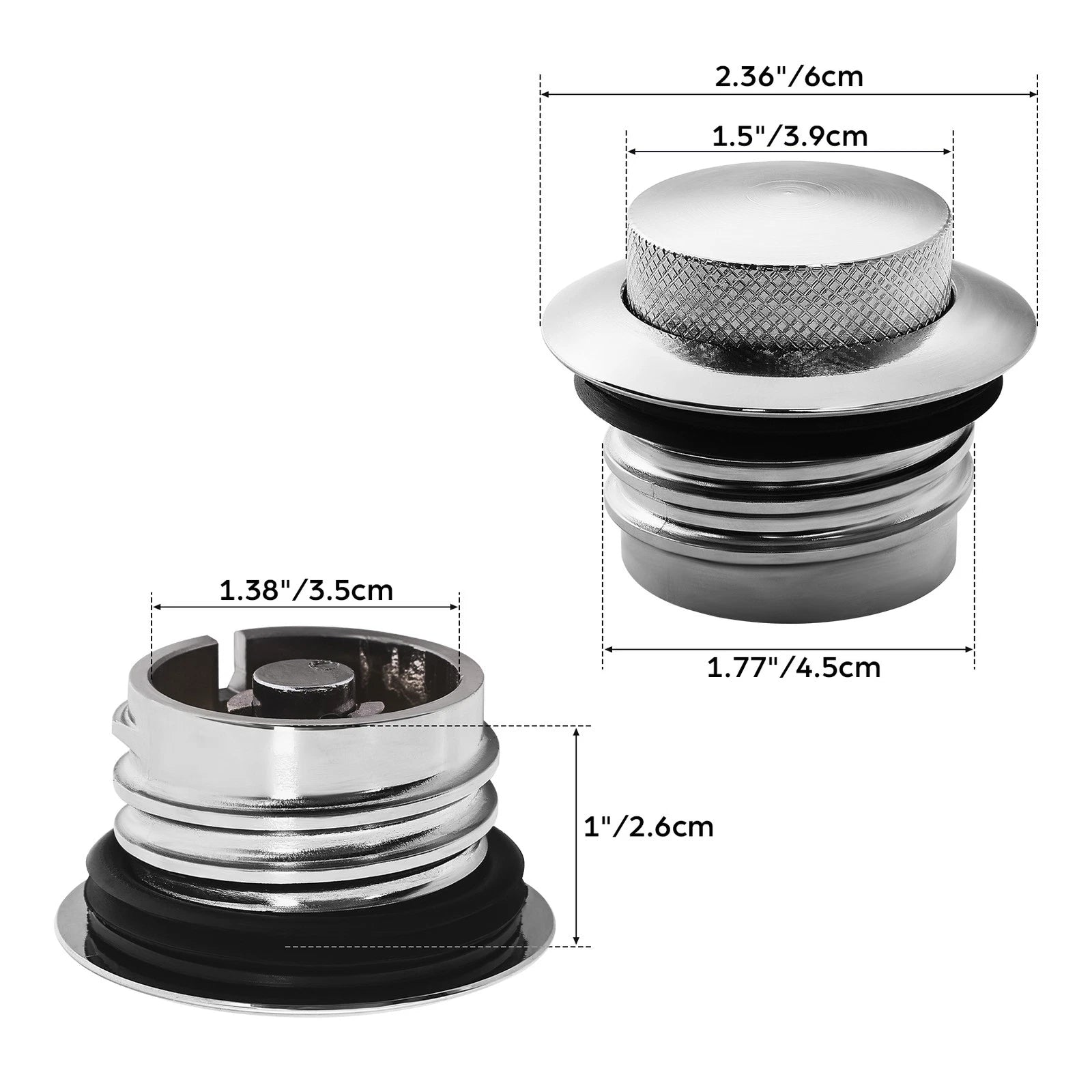 Flush Pop Up Vented Fuel Tank Oil Gas Cap for Harley Dyna Street Bob