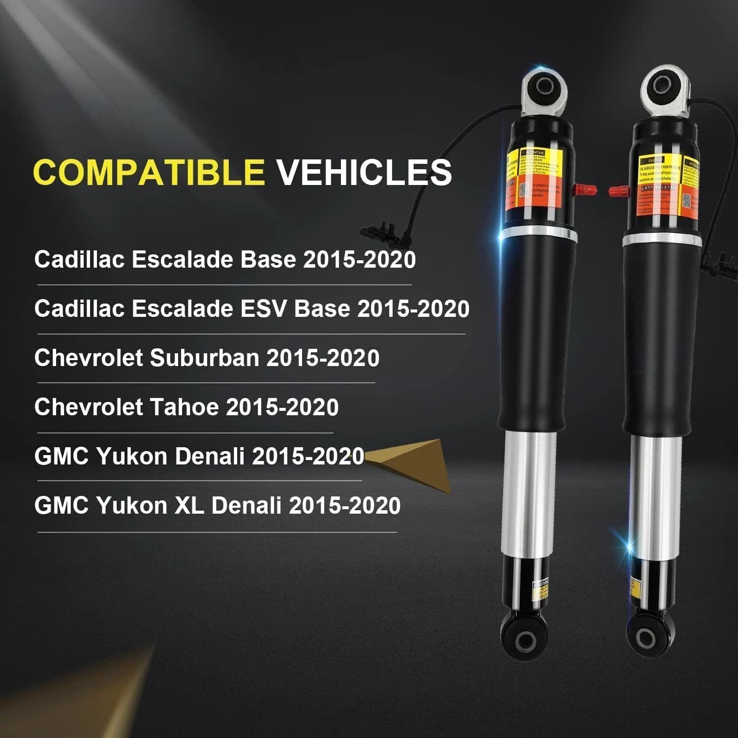 Pair of 84176675 Rear Air Shock Absorbers for Escalade Suburban Tahoe Yukon (2015–2020)