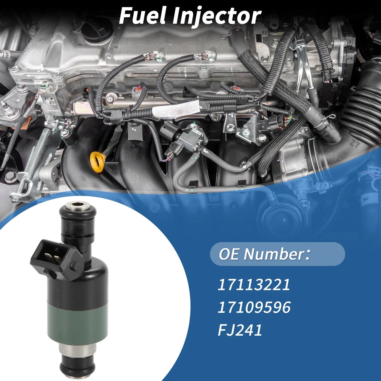 1 Pc Fuel Injector No.17113221 for Chevrolet C2500 C3500 K2500 K3500 (1990–1999)