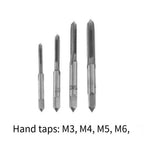 Ratchet Hand Tap Wrench Set with Twist Drill Bits for Hard Surfaces