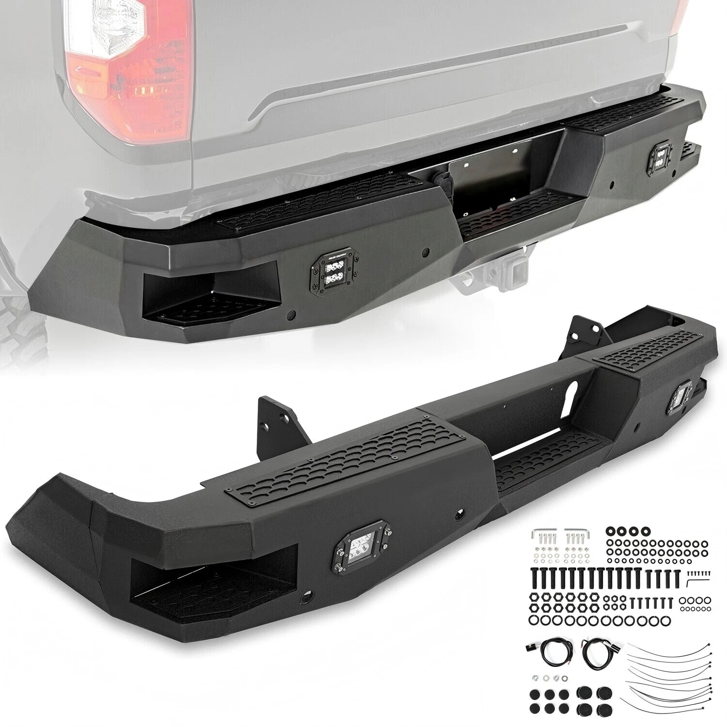 Assembled Rear Bumper with LED Lights for Toyota Tundra (2014–2021)