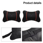2X Headrest Cushion Pad for Universal Fit (Breathable PU Leather)