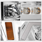 LED DRL + Sequential Turn Signal Headlights for Chevy Camaro (2014–2015) Chrome
