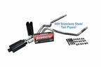 2.5" Dual Exhaust Kit for Dodge Ram 1500 (1994–2003) - Stainless, Black Tips