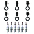 Set of 6 NGK Iridium IX Spark Plugs & Coil Boots for Camry ES330 RX330 Solara V6 (2002–2006)