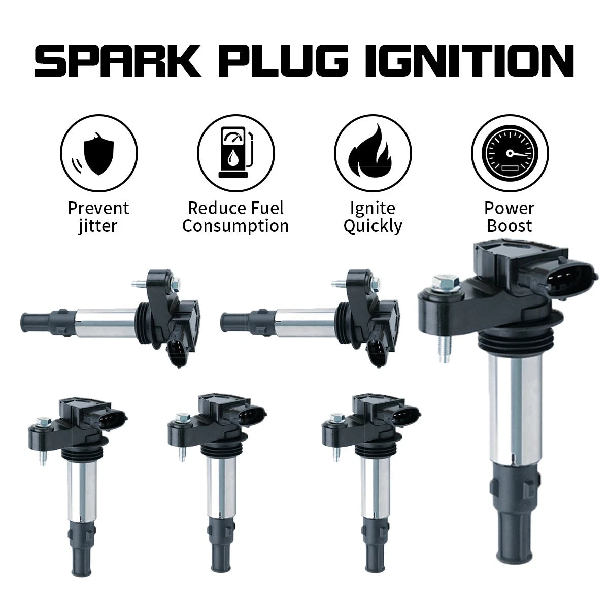 6X Ignition Coil for Chevrolet Buick Cadillac Saturn GMC Saab (3.6L) UF375