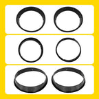 Pair Black Headlight Ring Bezels Insert Cover Trim for Jeep Wrangler TJ (1997–2006)