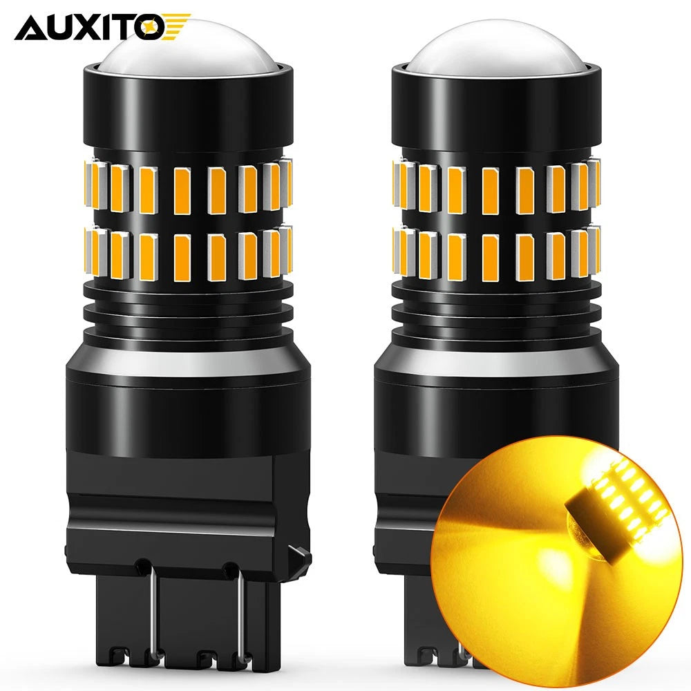 2X 3157 LED Amber Yellow Turn Signal Bulb for AUXITO (4157, 4057)