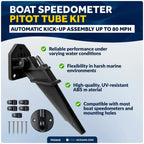 Pitot Tube Kit for Marine Boat Speedometer (Up to 80 MPH)