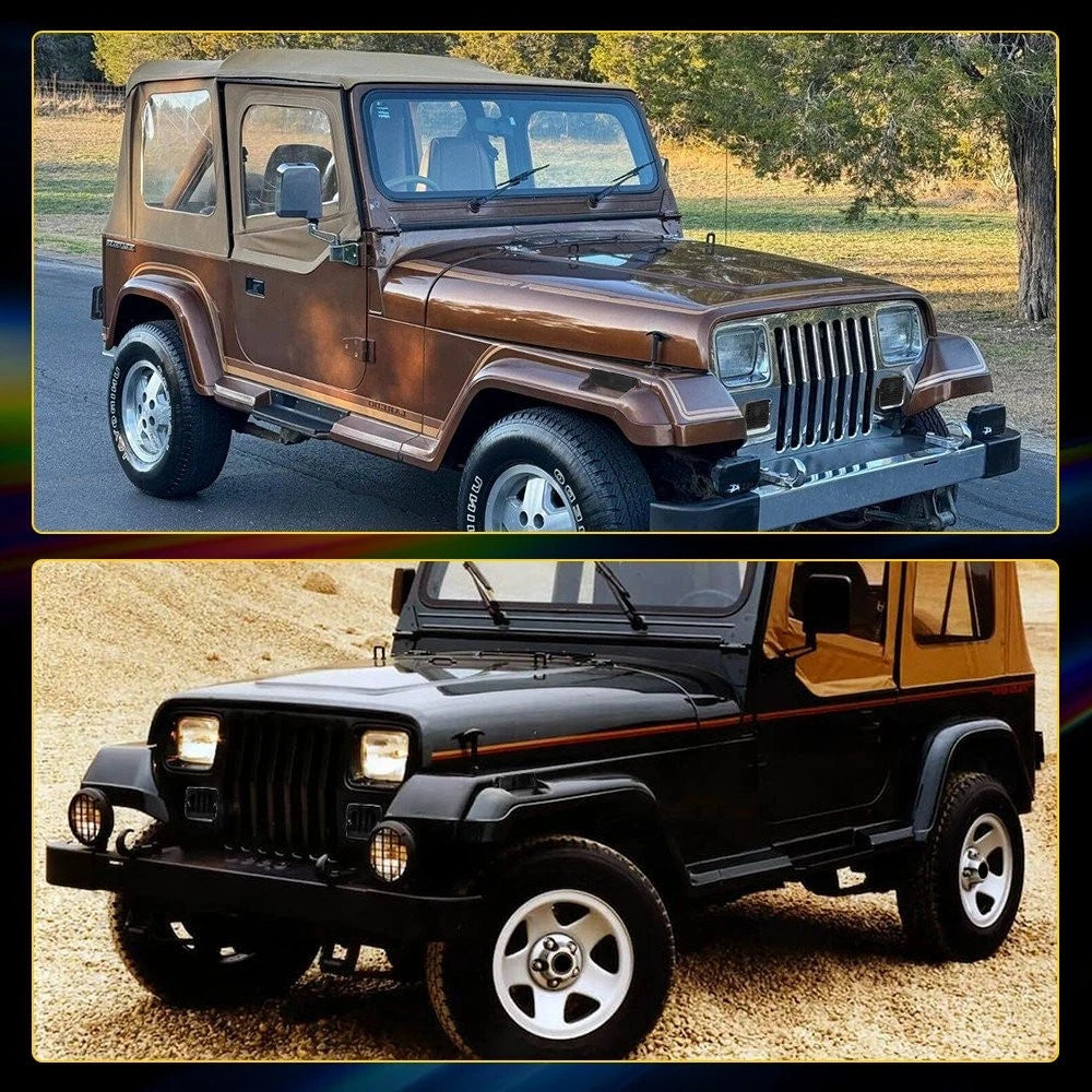Smoked Front Turn Signal Parking Lights for Jeep Wrangler YJ (1987–1995)