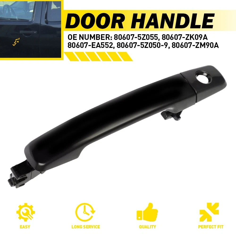 Exterior Door Handle for Nissan Frontier (2005–2008) - Black Painted, Left Side