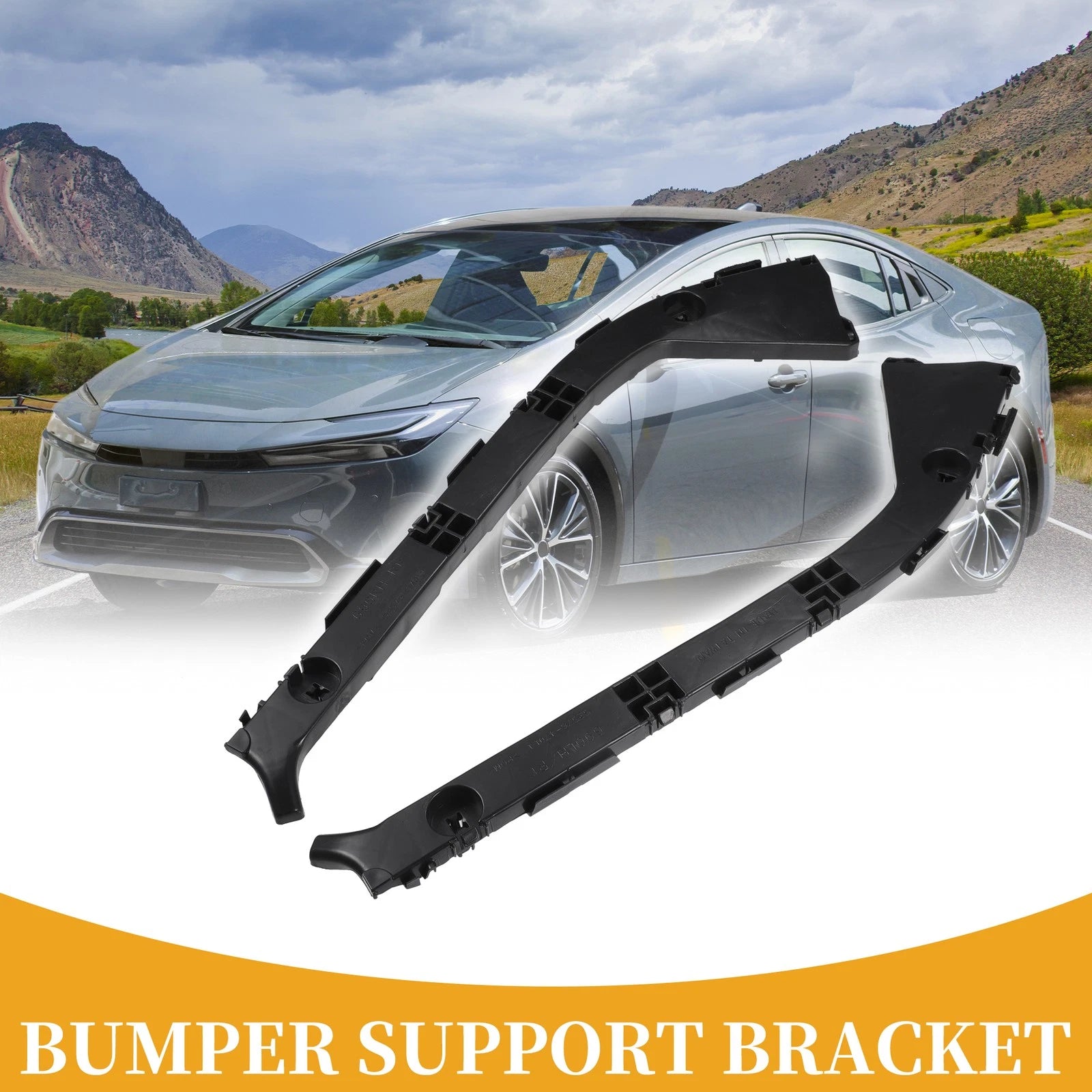 Set of 2 LH RH Side Rear Bumper Support Brackets for Toyota Prius (2004–2009)