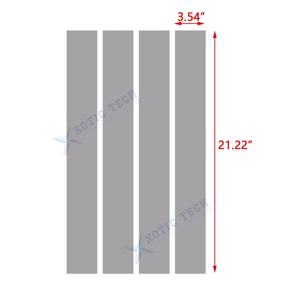 Gray Racing Hood Side Fender Stripe Decal Sticker for GMC (2012-2017)