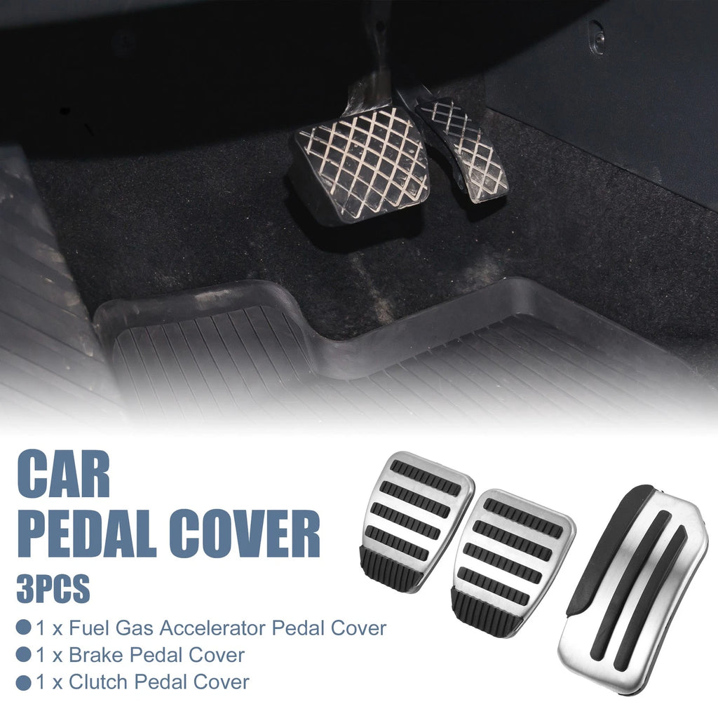 3pcs Accelerator & Brake Pedal Cover Set for Nissan Juke Leaf (2011–2018)