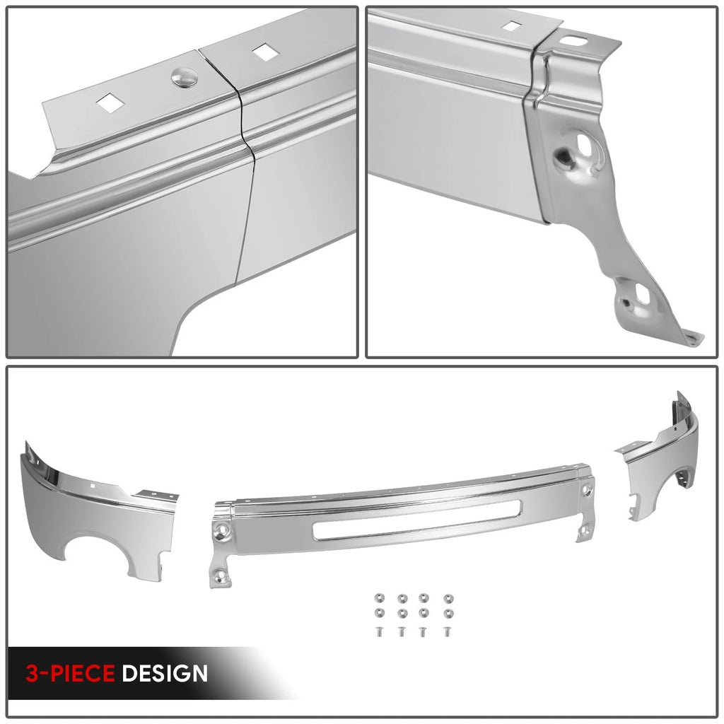Front Bumper Face Bar for GMC Sierra 1500-3500 HD (2007–2013) w/Fog Light & Tow Hole
