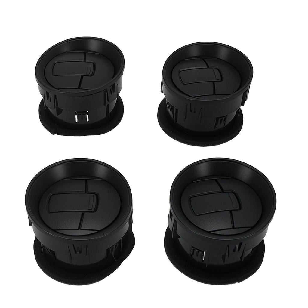 Set of 4 Lacquer Black Dashboard AC Heater Vents for Ford F150