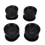 Set of 4 Lacquer Black Dashboard AC Heater Vents for Ford F150