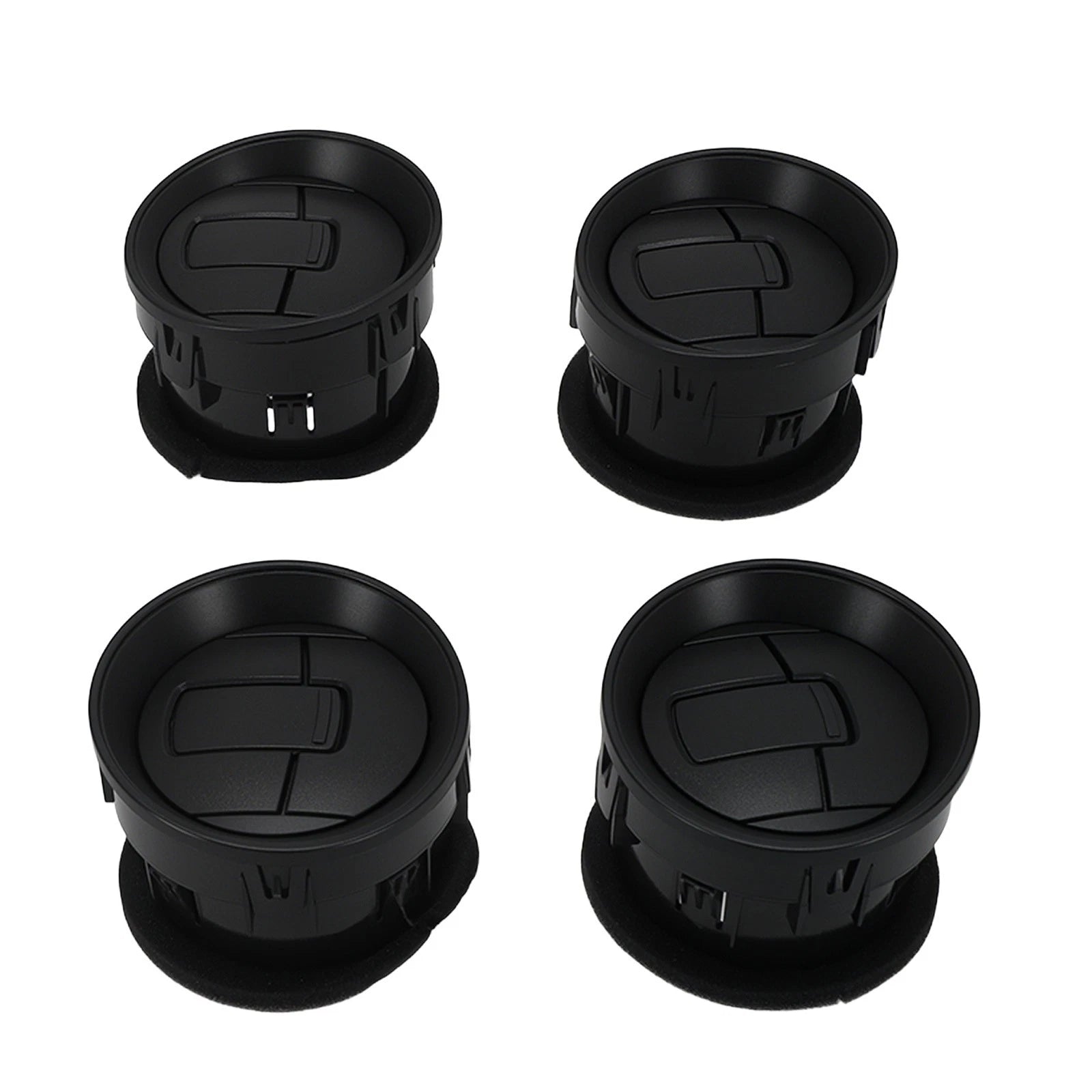 Set of 4 Lacquer Black Dashboard AC Heater Vents for Ford F150