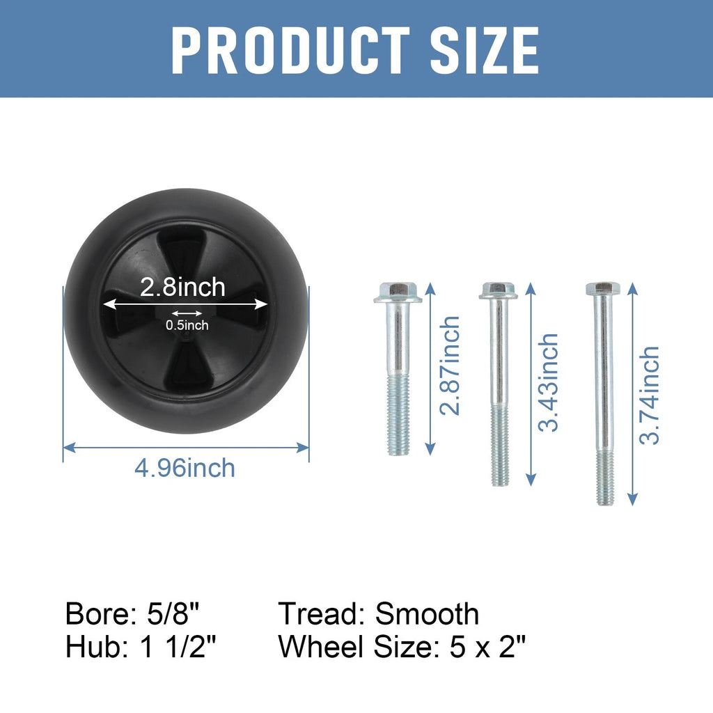 6PK Anti Scalp Deck Wheel Kits for John Deere (Fits Various Models)