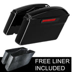 Black Hard Saddlebag & LED Rear Fender for Harley Electra Glide (2014–2023)