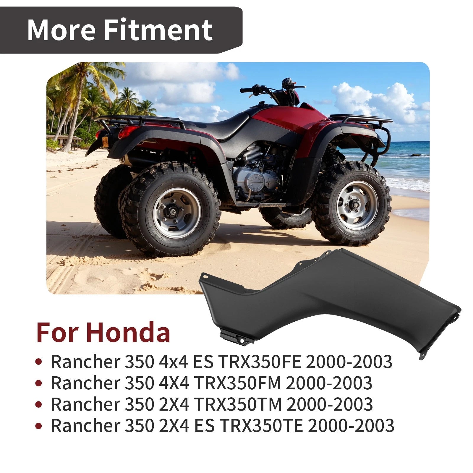 Right Side Tank Cover for Honda Rancher TRX350 (2000–2003) 83500-HN5-670ZA