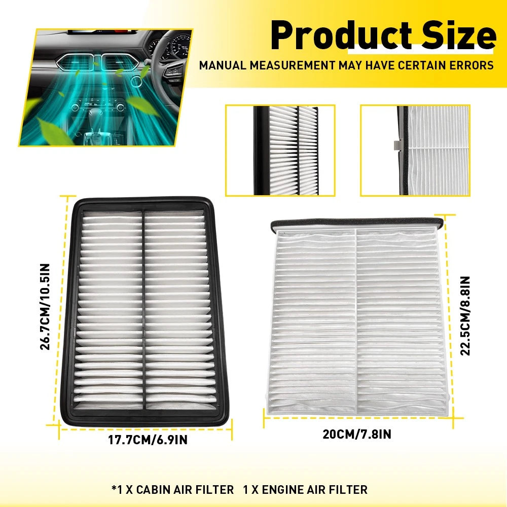 Engine and Cabin Air Filter Kit for Mazda CX-5 (2013–2022)