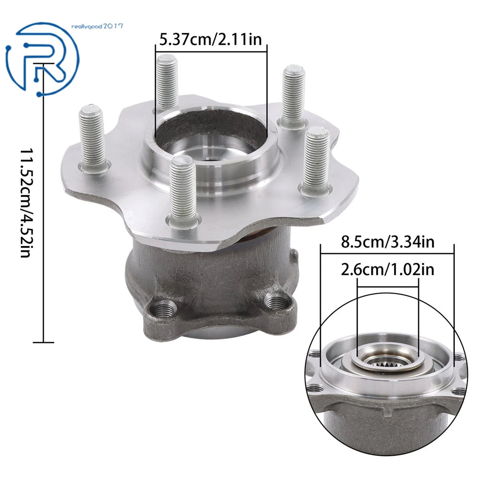 Pair Rear Wheel Hub Bearing 512373 for Nissan Rogue (2008–2020) AWD