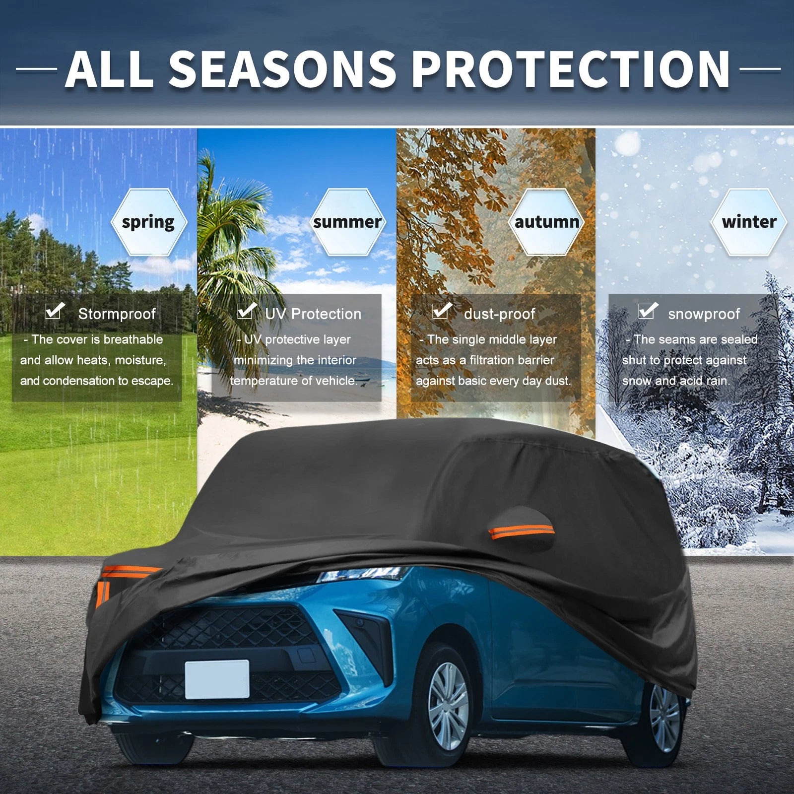 Waterproof Car Cover for Toyota Roomy (2016–2023) with Zipper