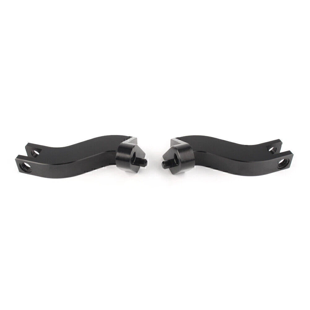 2X Black Passenger Rear Foot Peg Mount Kits for Harley Touring FLHT (1993–2016)