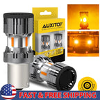 2X Amber LED Turn Signal Lights for BAU15S 7507 PY21W 1156PY