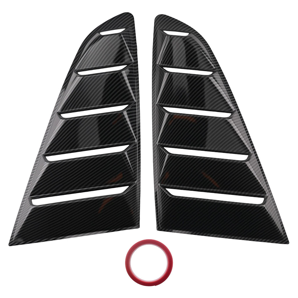 Car Side Quarter Louvers for Ford Mustang (2015–2023) ABS Carbon Painted