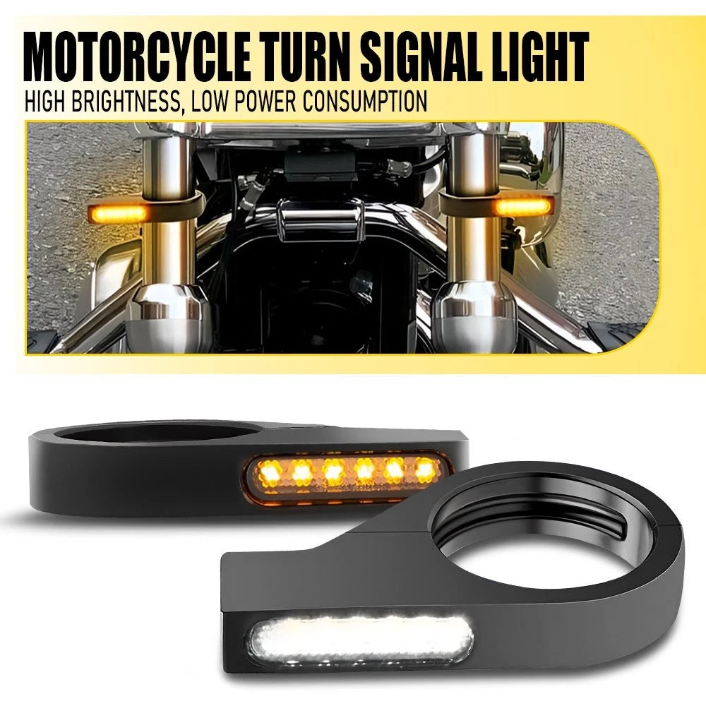 2X Smoke LED Sequential Turn Signals for Motorcycle