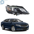Black Housing Headlight for Chevrolet Impala (2015–2019) Right Side