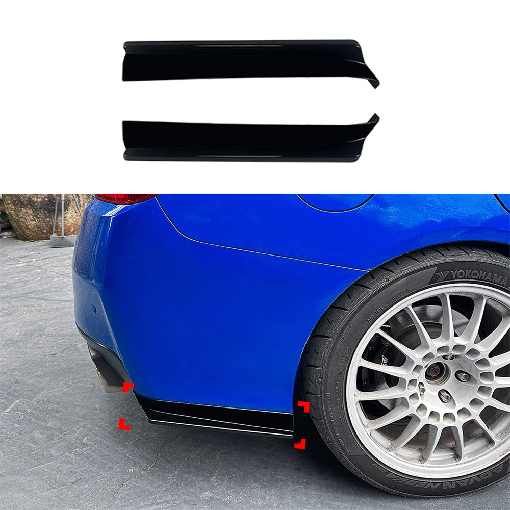 2Pcs Rear Bumper Side Aprons Spats for Subaru WRX STI (2015–2021) Gloss Black