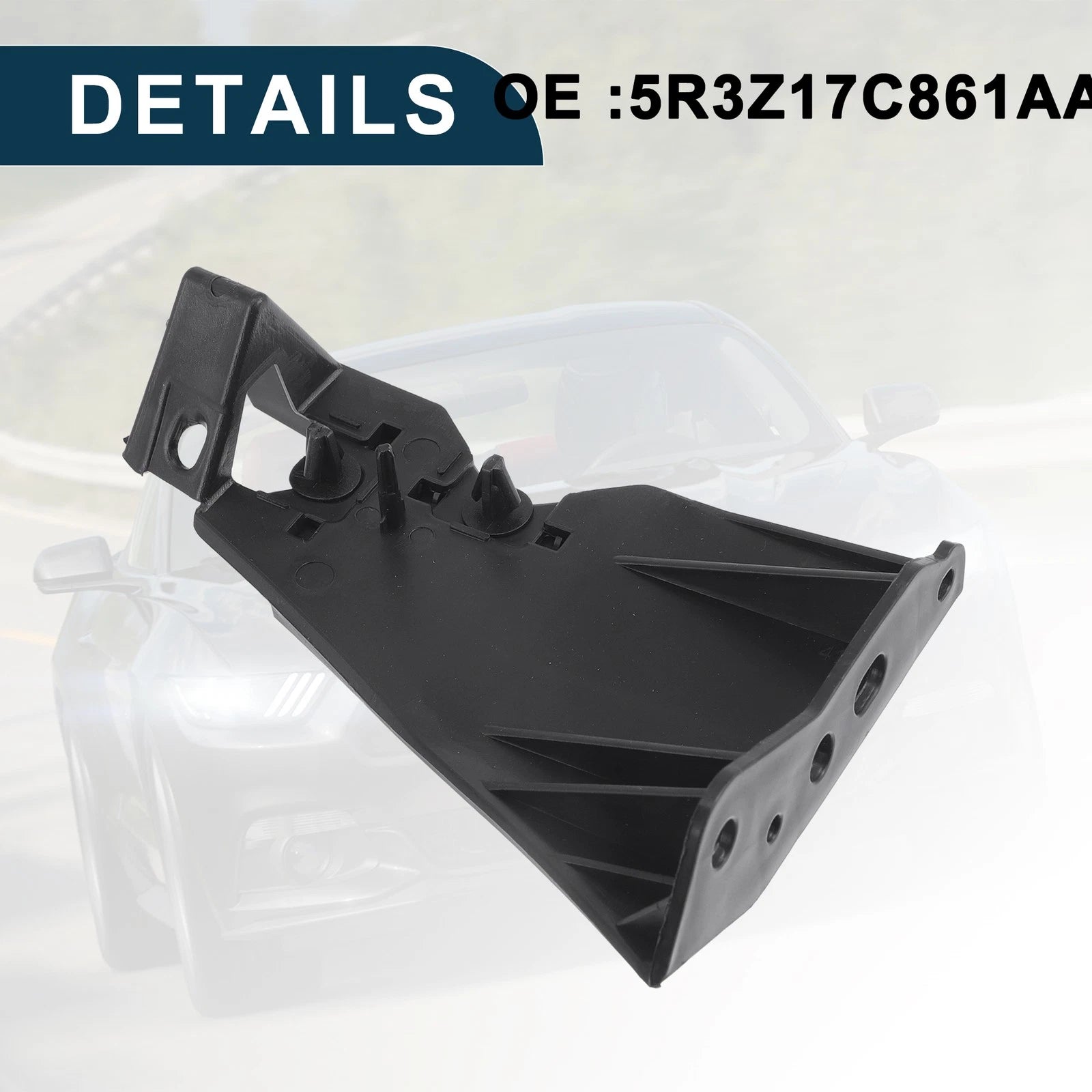 1pc Right Front Bumper Retainer Bracket No.5R3Z17C861AA for Ford Mustang 