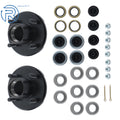 Pack of 2 Trailer Axle Kits with 4 on 4" Bolt Idler Hub & Bearing