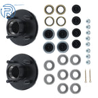 Pack of 2 Trailer Axle Kits with 4 on 4" Bolt Idler Hub & Bearing